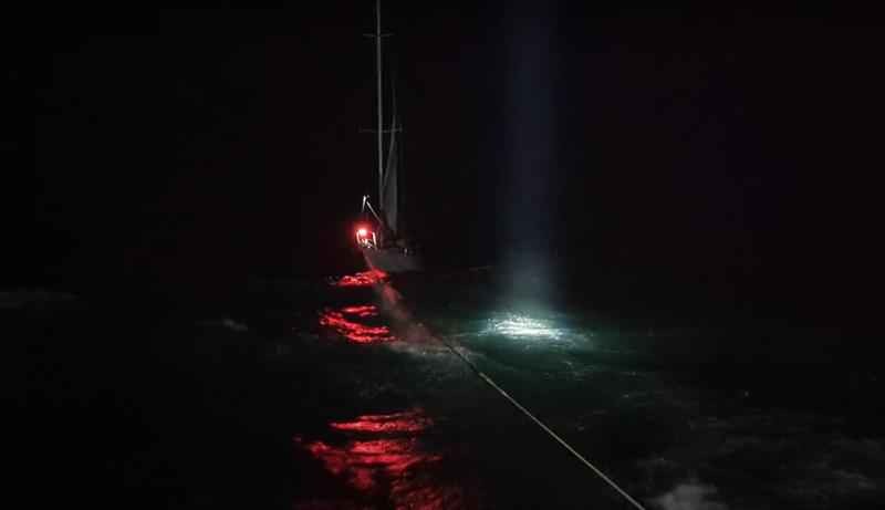 Boaters rescued in 105km/h winds and 4-5 metre swell off Port Macquarie - photo © Marine Rescue NSW