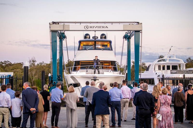 December – World Premiere – 58 Sports Motor Yacht. An exclusive launch for invited guests who are the first in line for the future delivery of their new 58 SMY's was held at Riviera facility on the Gold Coast - photo © Riviera Australia