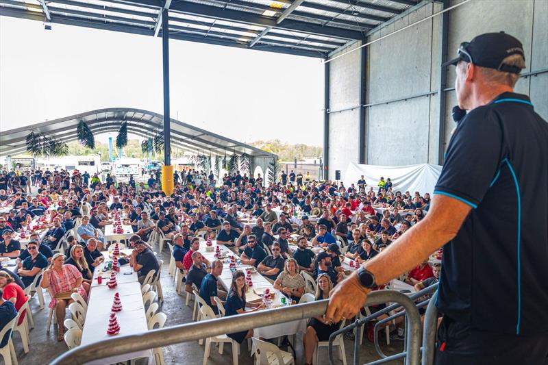 December – Rodney Longhurst addresses his 900-strong team at the Riviera end of year celebrations - photo © Riviera Australia