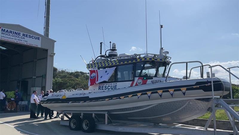 Marine Rescue Woolgoolga vessel commissioned by NSW Parliamentary Secretary for Disaster Recovery photo copyright Marine Rescue NSW taken at  and featuring the Power boat class