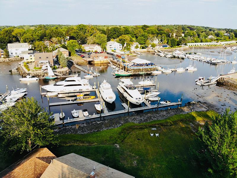 Aerial front on Kennebunk - photo © Sea Tow