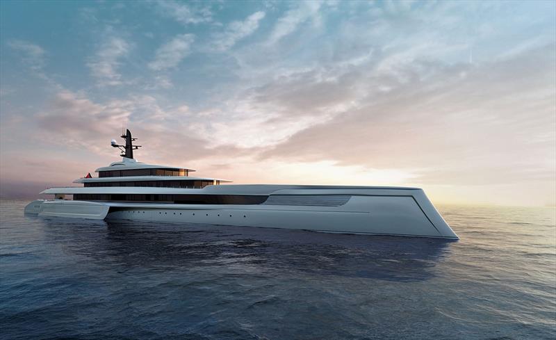 Spear, the 140m trimaran yacht concept photo copyright T.Fotiadis Design taken at  and featuring the Power boat class