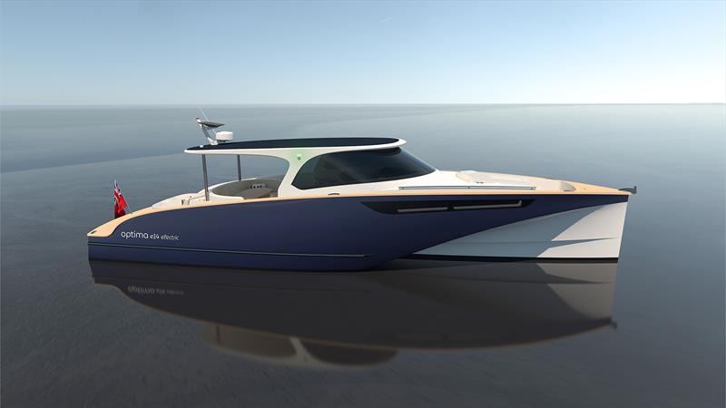 Optima e14 - enclosed render - photo © Optima Yachts