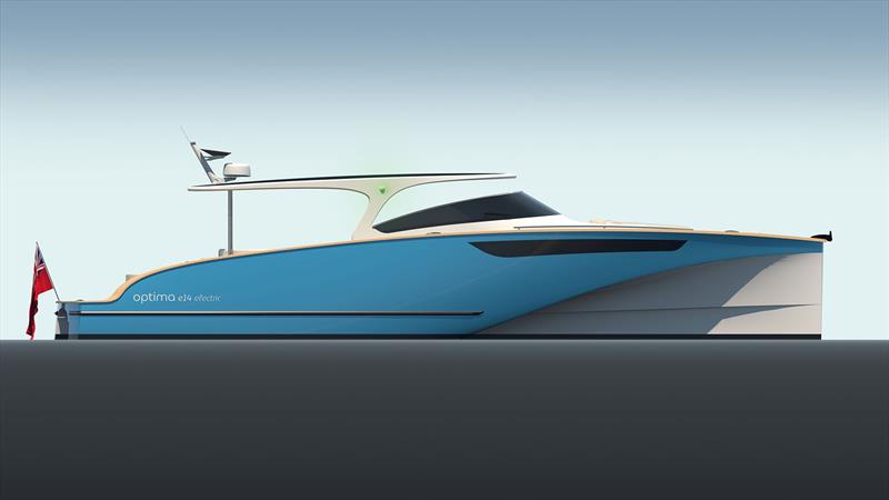 Optima e14 - TTop render - photo © Optima Yachts