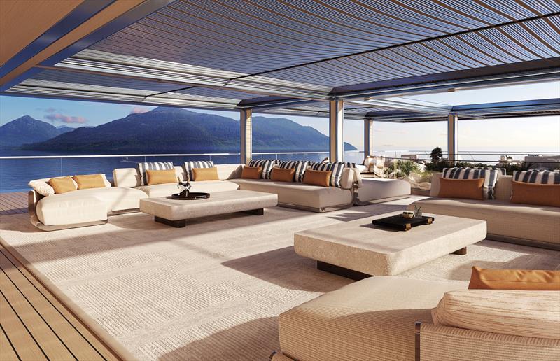Sinot Inspire - restaurant aft deck - photo © Sinot Yacht