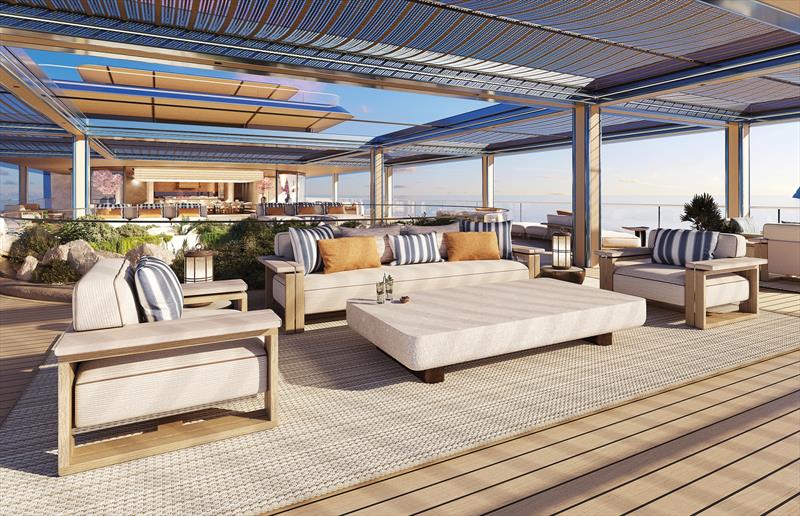 Sinot Inspire - restaurant aft deck - photo © Sinot Yacht