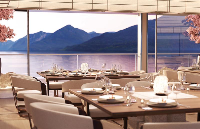 Sinot Inspire - restaurant close up - photo © Sinot Yacht