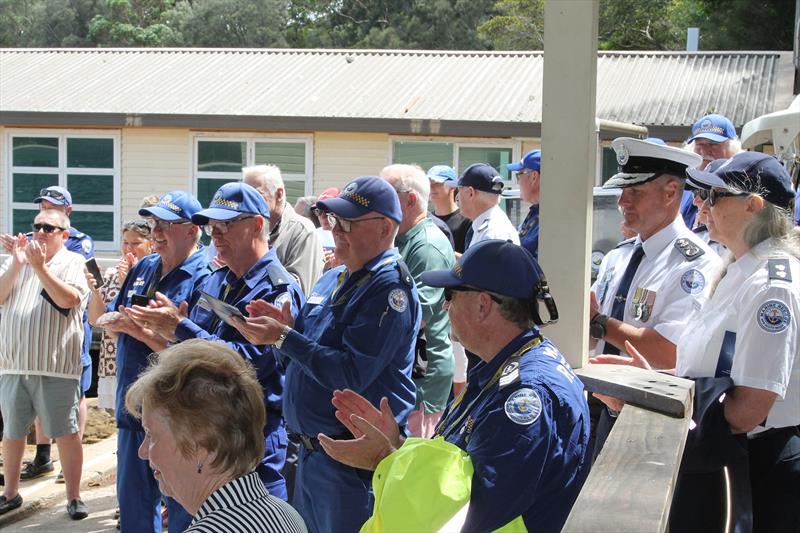 Marine Rescue Botany Port Hacking volunteers and guests attended the naming ceremony at Hungry Point - photo © Sophie Galvin