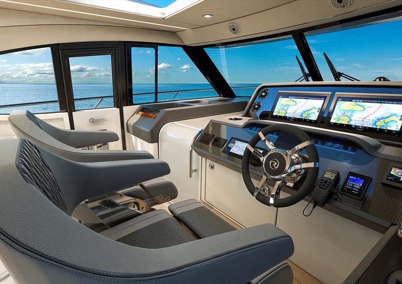 Your helm is a state-of-the-art command station featuring touch screen navigation - photo © Riviera Australia