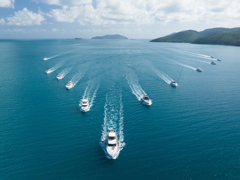 Princess Australia fleet in formation, Hayman Island 2024 - photo © Princess Yachts