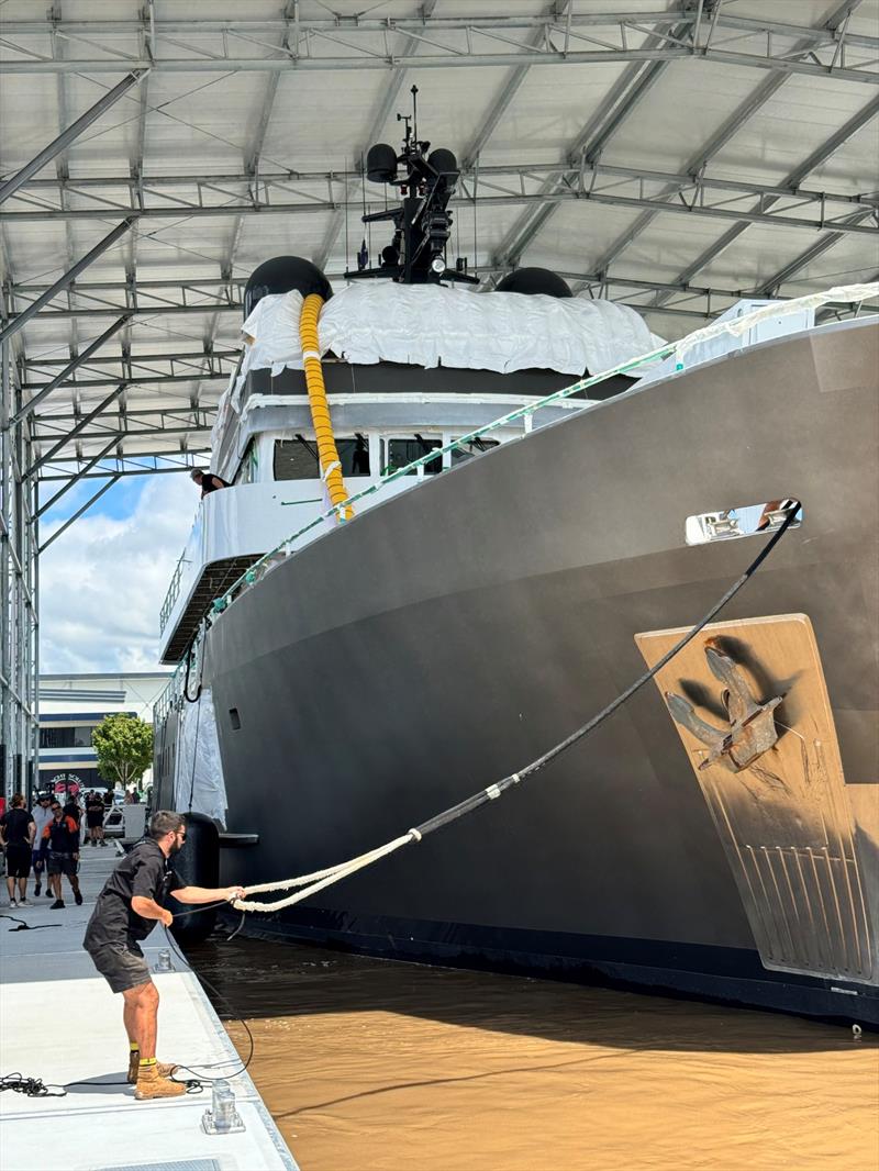 MY JeMaSa pre refinishing wks - photo © The Boat Works