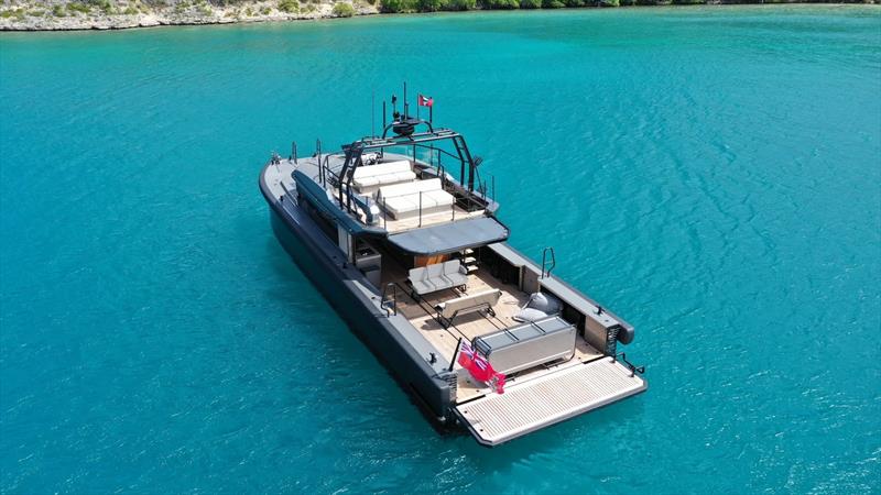 Developed specifically as a chase boat, the Vandal 60 features a semi-enclosed pilot house, a large open aft deck and flybridge, as well as a range of accommodation options for up to 6 guests in three cabins - photo © Vandal Marine