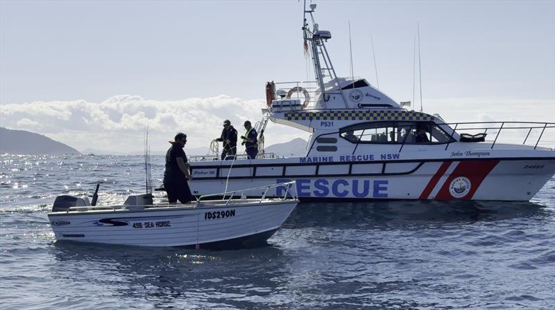 Port Stephens 31 rescues a stranded boater near Fingal Island on June 21 - photo © Marine Rescue NSW