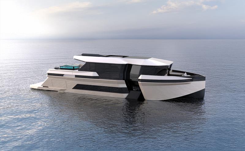 Ghost: the world's first 28m private foiling yacht - photo © Bozca Design