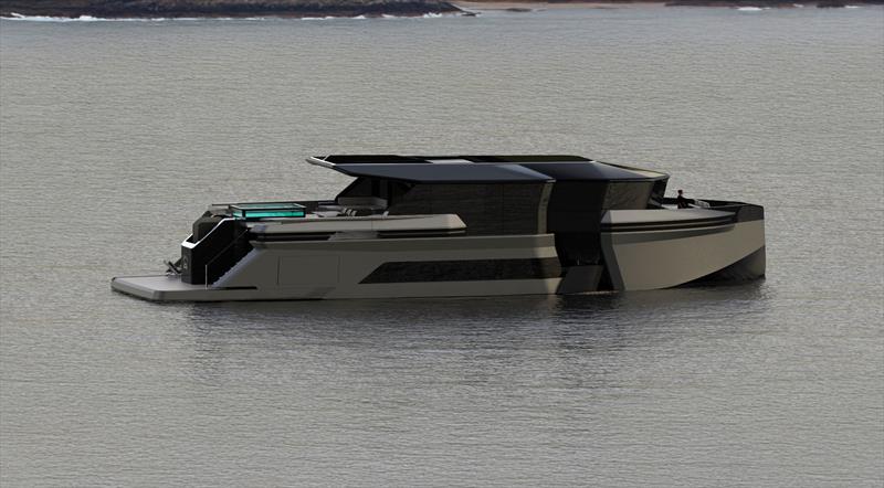 Ghost: the world's first 28m private foiling yacht - photo © Bozca Design
