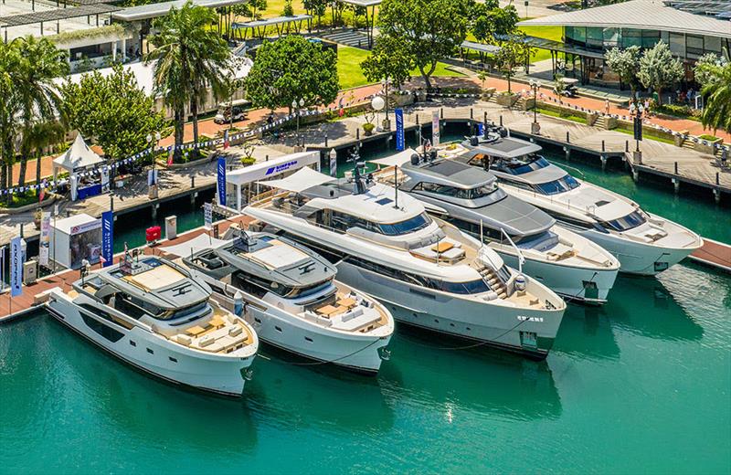 Fleet of yachts at Singapore Yachting Festival 2025 - photo © Sanlorenzo Yachts