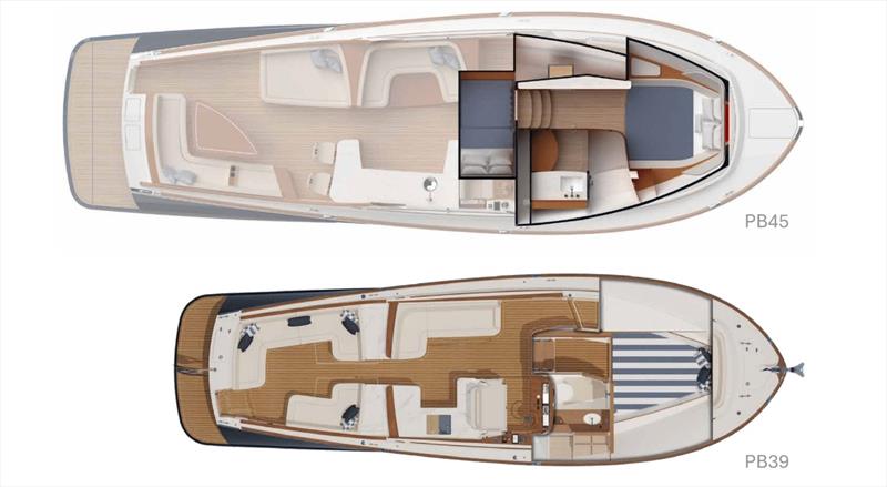 Picnic Boat 39 & Picnic Boat 45 - Interior Comparison - photo © Hinckley Yachts