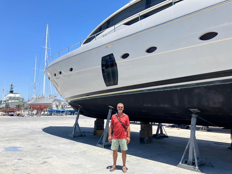 Captain Osvaldo Cioppi and Pershing 72 Silver Pearl - photo © AkzoNobel