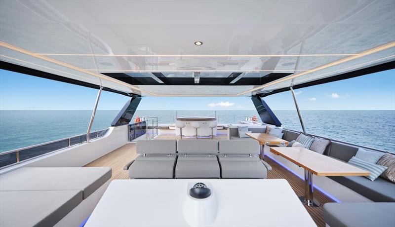 Heysea Vista 75 - Flybridge looking FWD - photo © Heysea Yachts