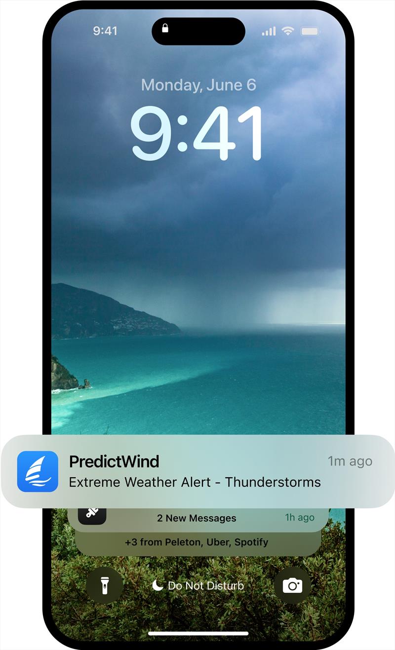 Phone View - photo © Predictwind