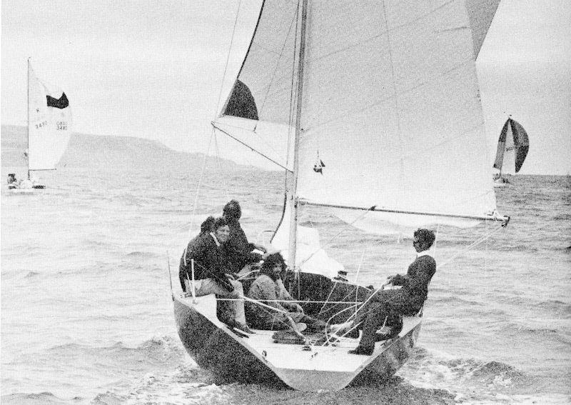 'Odd Job' racing out in the Solent with what would today be described as a 'hot shot' crew photo copyright Roger Smith taken at  and featuring the Quarter Tonner class