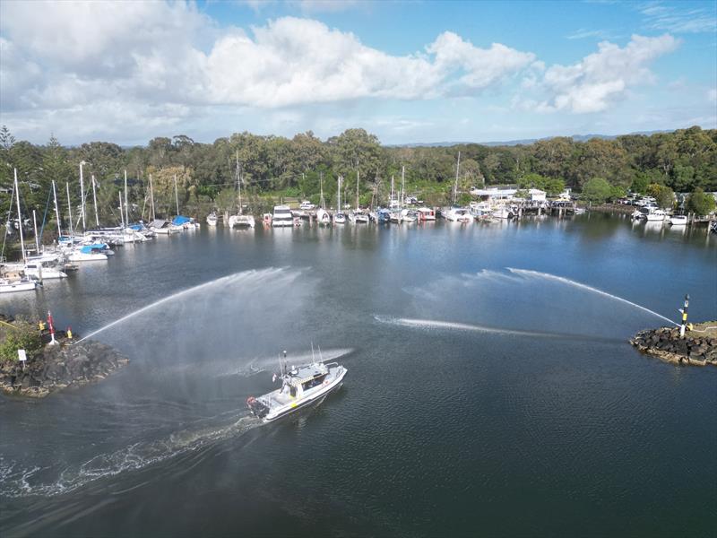 Brunswick 30 water salute - photo © Marine Rescue NSW