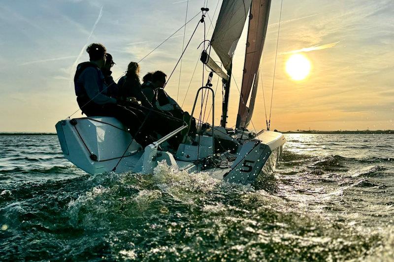 British Keelboat Academy training weekend photo copyright Simon Winkley taken at Queen Mary Sailing Club and featuring the RS21 class