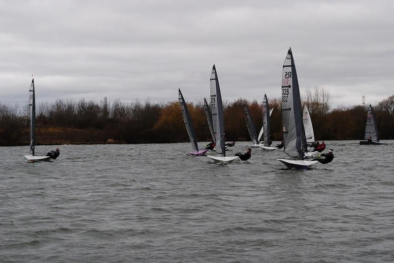 Fleet upwind during the Magic Marine RS300 Spring Championship at Stewartby Water - photo © Bill Strange