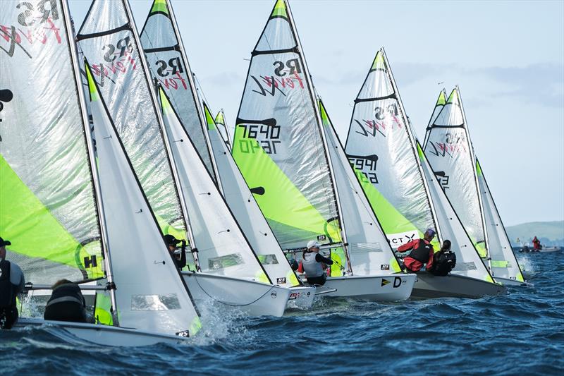 Gaites and Turner (7640) get away to a great start - NZ Nationals - RS Feva - Murrays Bay - May 11-12, 2025 - photo © Justin Mitchell www.justinmitchell.co.nz - Instagram: @jl_mitchell_