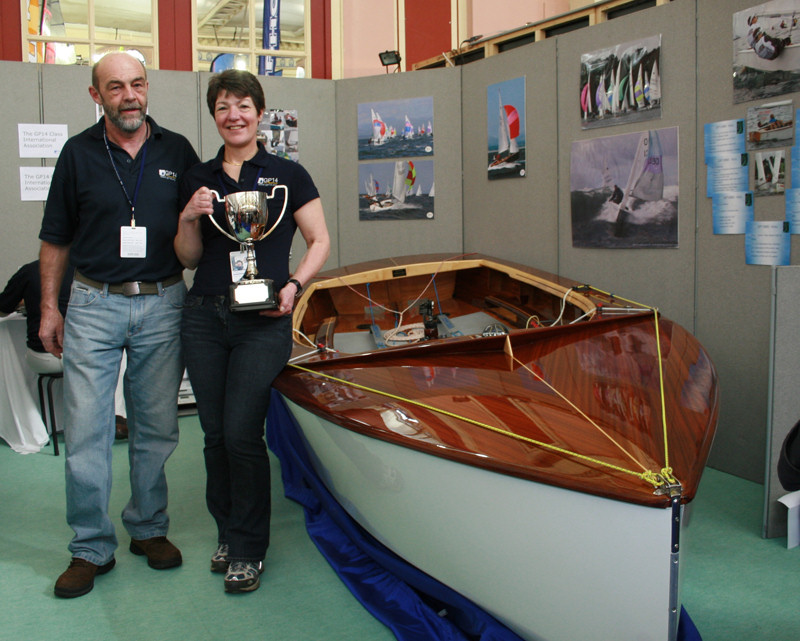 Mandy Mitchell's GP14 'Koru' wins the 2009 'Spitfire Premium Ale Concours D'Elegance' trophy photo copyright Stephen Stott / Y&Y taken at RYA Dinghy Show and featuring the  class