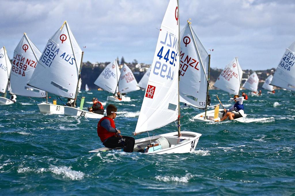  - Day 5, 2014 Toyota Optimist Championships, Manly SC - photo © Richard Gladwell www.photosport.co.nz