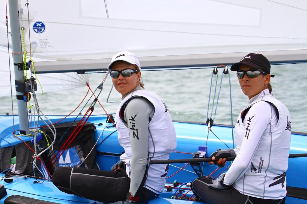 Polly Powrie and Jo Aleh - 2012 Gold Medalists and 2013 World Champions Womens 470 class photo copyright Richard Gladwell www.photosport.co.nz taken at  and featuring the  class