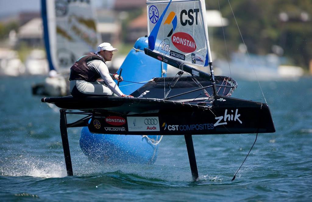 Nathan Outteridge, reigning Moth World Champion in action during the 2011 regatta in Australia. - 2015 Moth World Championship © Thierry Martinez http://www.thmartinez.com