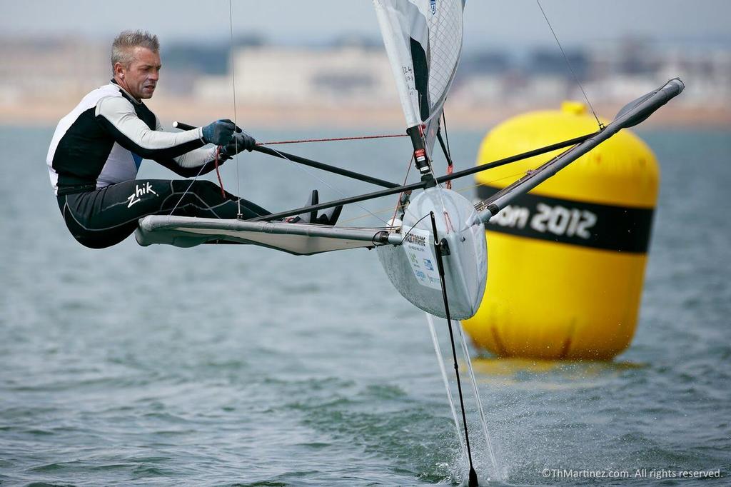 Rob Greenhaigh, under full power at Hayling, UK, 2014. - 2015 Moth World Championship © Thierry Martinez http://www.thmartinez.com
