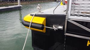 The back of Hart Marine's newest Pilot Boat, with the new Polyethylene buffer photo copyright Sarsha Barnard-Brown taken at  and featuring the  class