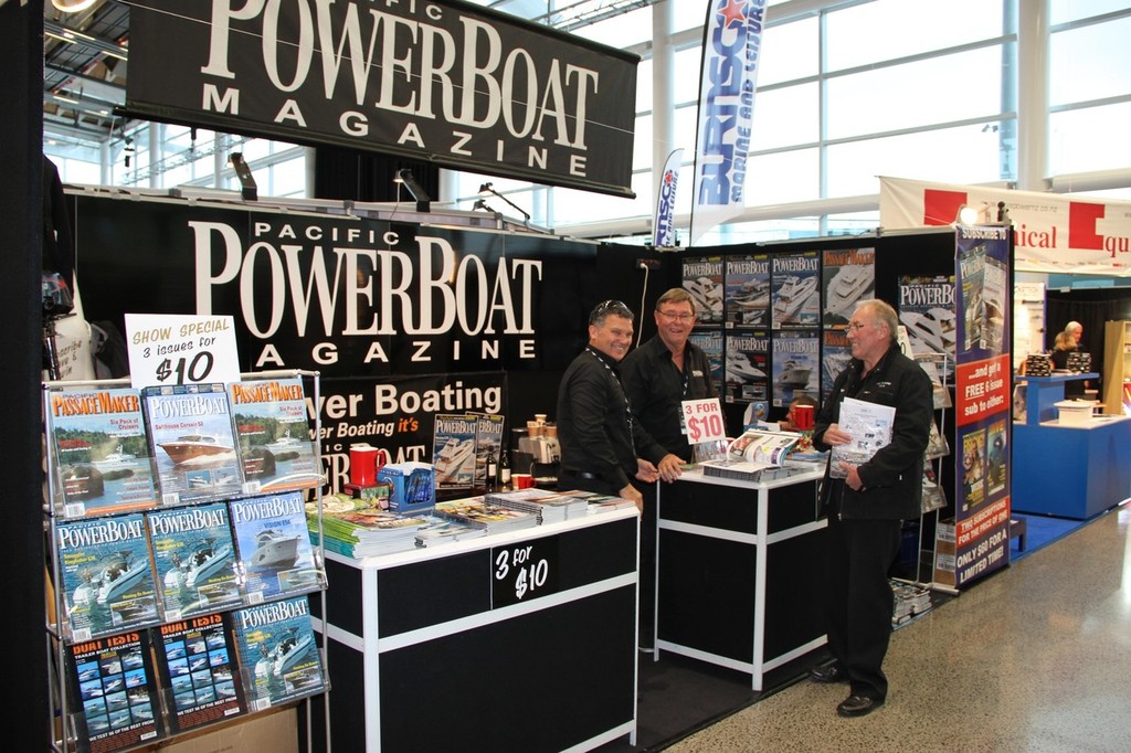 Barry Thompson and Doug Dukeson Powerboat magazine - 2012 Auckland On the Water Boat Show - photo © Richard Gladwell www.photosport.co.nz