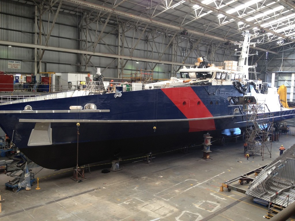 Port Side View with Anti Foul photo copyright Austal Ships http://www.austal.com/ taken at  and featuring the  class
