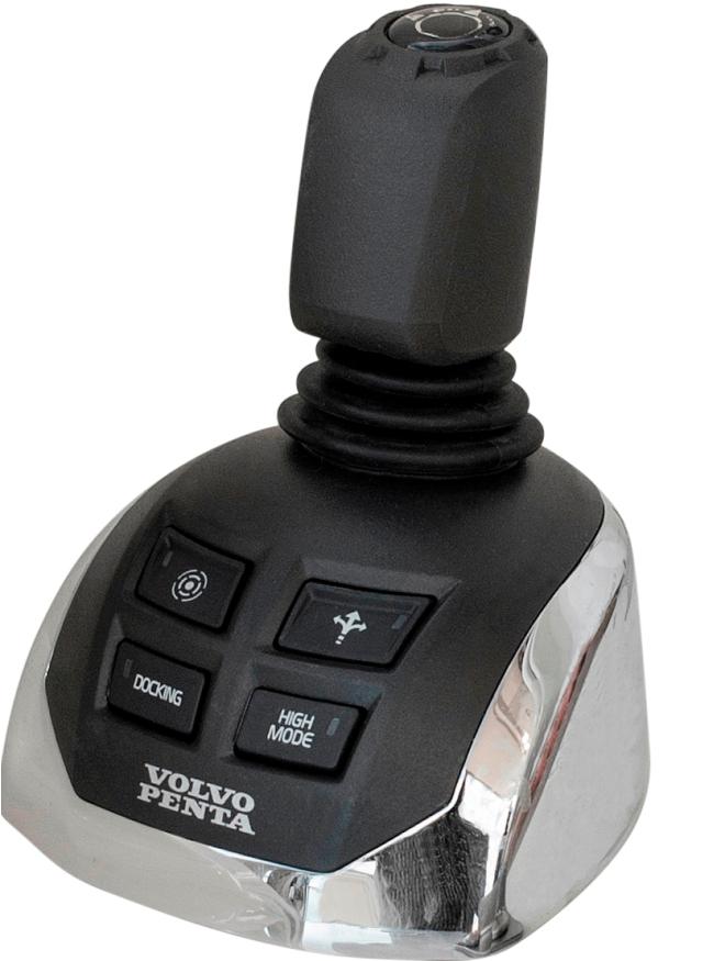 Riviera’s 4800 Sport Yacht features easy joystick manoeuvrability for slow-speed steering and amazingly easy docking in tight quarters © Volvo Penta