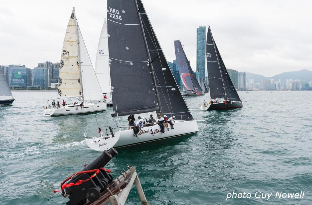 Start. Black Baza at the boat end. RHKYC San Fernando Race 2017. - photo ©  RHKYC/Guy Nowell http://www.guynowell.com/