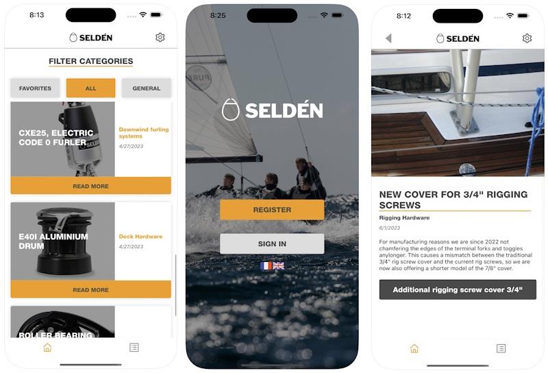 Seldén Pro app for riggers, sailmakers, boat builders and designers - photo © Seldén Mast