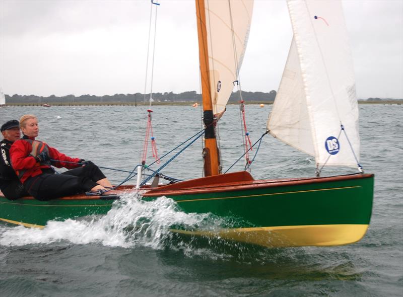 The boat that begat so many of today's performance dinghies, the 12m Sharpie. Despite more than qualifying for a bus pass, the Sharpie was a rapid performer in the big breezes on Saturday at the Bosham Classic Boat Revival - photo © David Henshall