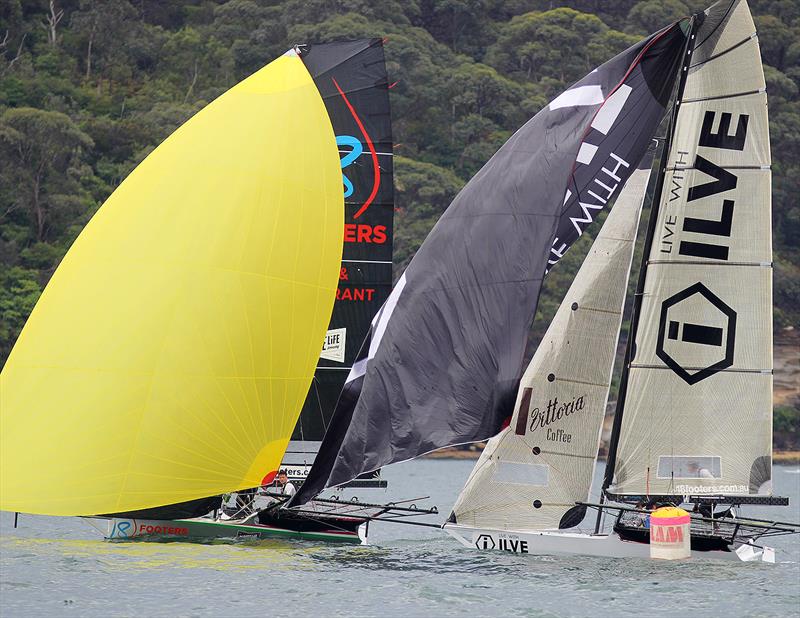 18ft Skiff Spring Championship Races 4: 18 Footers Bar and Restaurant finished sixth just ahead of Ilve photo copyright Frank Quealey taken at Australian 18 Footers League and featuring the 18ft Skiff class