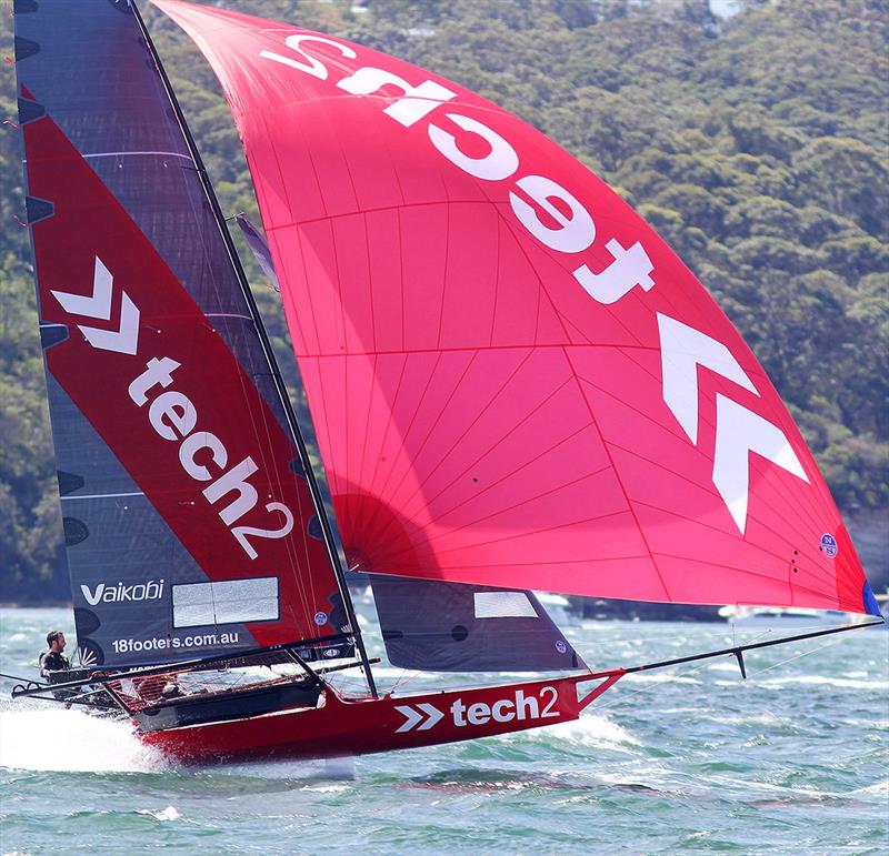 Championship favourite Tech2 photo copyright Frank Quealey taken at Australian 18 Footers League and featuring the 18ft Skiff class