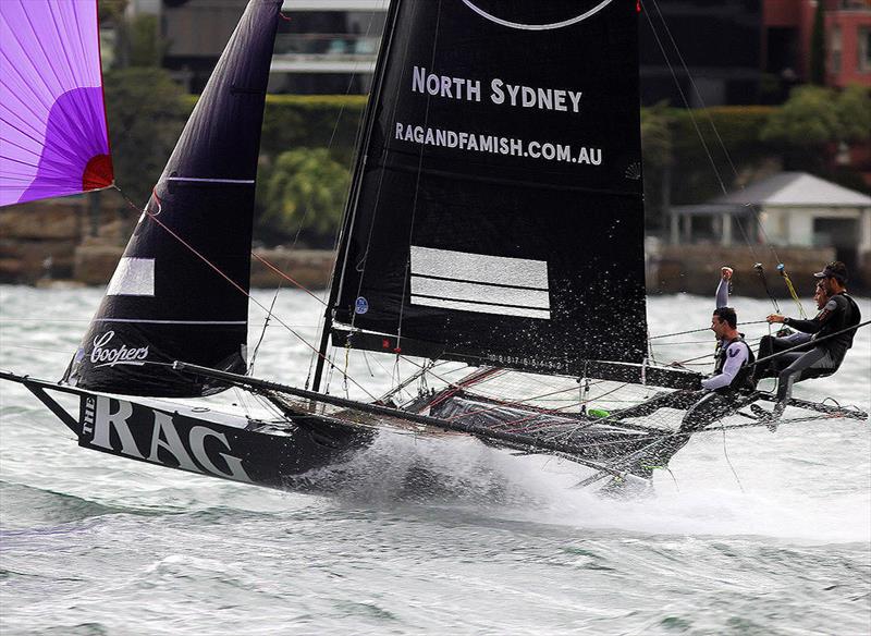 Rag and Famish's young team thrill at their exciting ride photo copyright Frank Quealey taken at Australian 18 Footers League and featuring the 18ft Skiff class