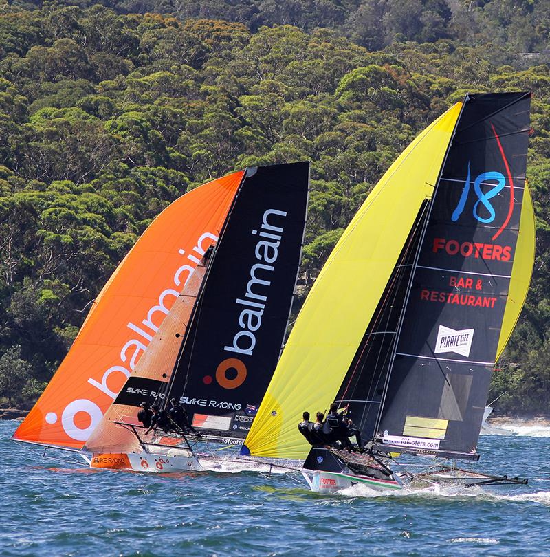 Heading for Taylors Bay - 18ft Skiff NSW Championship on Sydney Harbour - Race 7 photo copyright Frank Quealey taken at Australian 18 Footers League and featuring the 18ft Skiff class