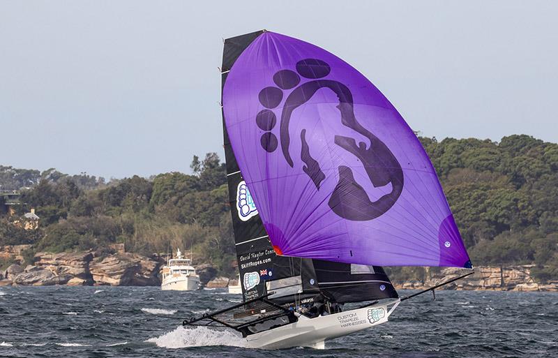 Queensland's Big Foot Bags and Covers - 2024 JJ Giltinan Championship photo copyright SailMedia taken at Australian 18 Footers League and featuring the 18ft Skiff class