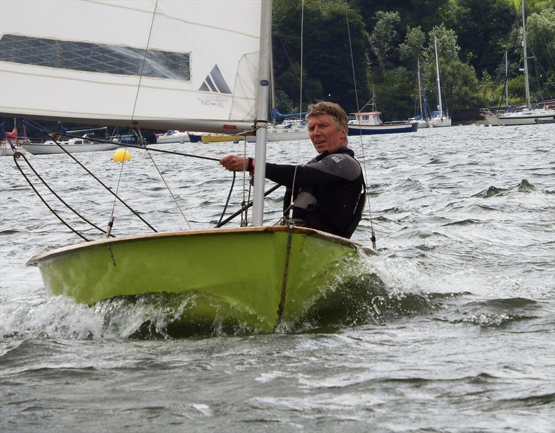 Solo legend Jon Clarke racing 3301 during the Dittisham Solo Open photo copyright Will Loy taken at Dittisham Sailing Club and featuring the Solo class