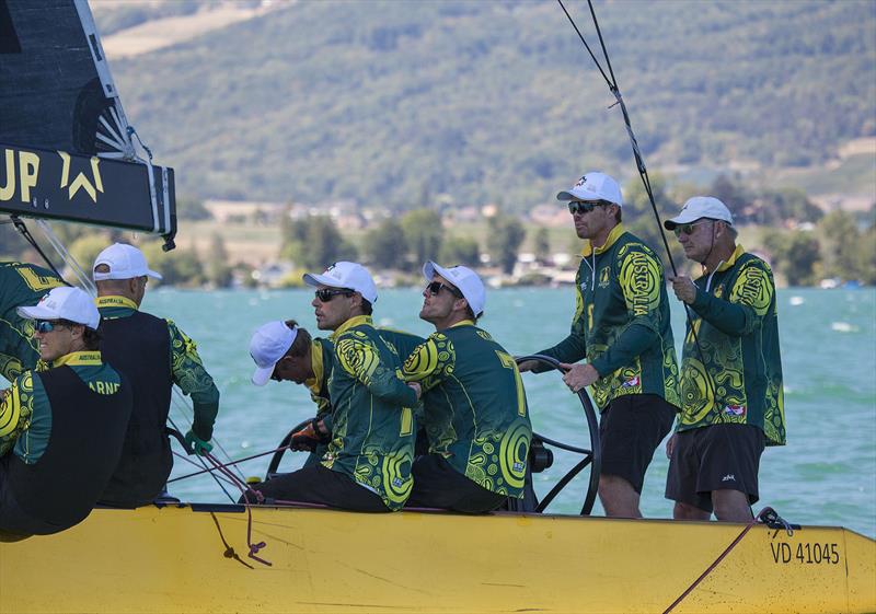 2022 SSL Gold Cup - The afterward - Slingsby and Bertrand photo copyright John Curnow taken at Cercle de la Voile de Grandson and featuring the SSL47 class