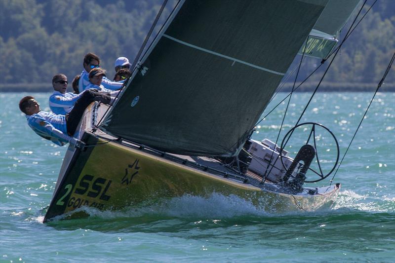 Argentina approach the weather mark photo copyright John Curnow taken at Cercle de la Voile de Grandson and featuring the SSL47 class