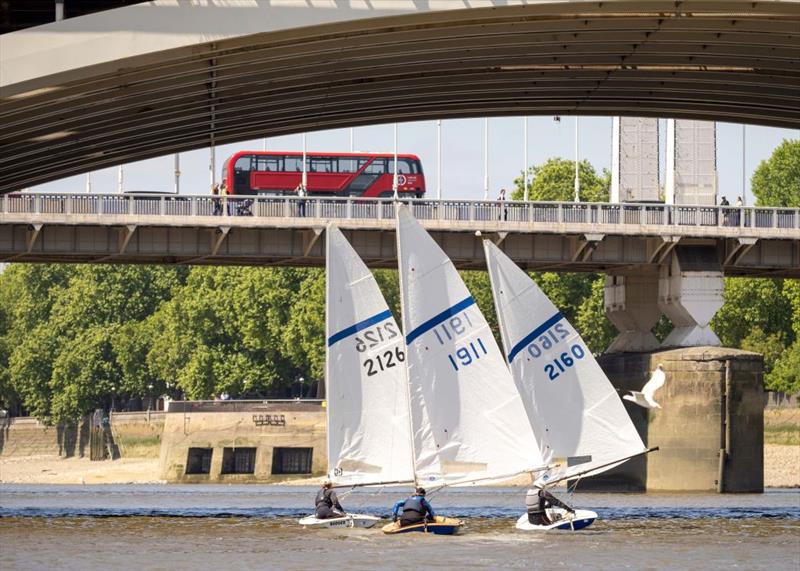 Grosvenor and Chelsea Bridges in quick succession - Holt Streaker Golden Jubilee Tideway Race photo copyright BR Sailing Photography taken at Ranelagh Sailing Club and featuring the Streaker class